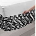 thumbnail image 2 of Abstract Bed Skirt, Concentric Train Rail Like Squares Motif Repetition in Monochromatic Art, Elastic Bedskirt Dust Ruffle Wrap Around for Bedding Decor, 4 Sizes, Charcoal Grey White, by Ambesonne, 2 of 2