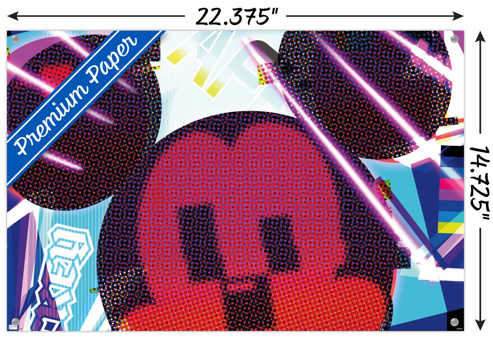 Disney Mickey Mouse - Hyper-Active Wall Poster with Pushpins, 14.725" x 22.375"