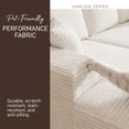 thumbnail image 2 of 106” Cloud Sectional Couch, Compressed Modular Sectional Sofa with Deep Seat, 3-Seat Corduroy Boneless Couche, L-Shaped Sectional Couches for Living Room, Left Facing Chaise, Beige, 2 of 8