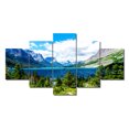 thumbnail image 4 of TISHIRON 5PCS Framed Canvas Wall Art Set,60"x32" Lake Around Mountain Canvas Art Decor, 4 of 7