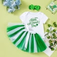 thumbnail image 7 of Kiijoy St. Patrick's Day Outfits for Baby Girls Short Sleeve Romper Tutu Skirt Set, Sizes 0-3M, 7 of 7