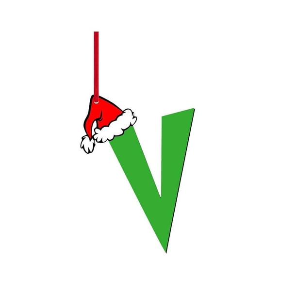CAIROYAR Colgante de árbol de Navidad con 26 letras, adornos de acrílico navideños de 26 letras colgantes, letras del alfabeto de Navidad para árbol de Navidad, decoración festiva, regalos creativos p