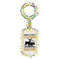 thumbnail image 4 of Thinking About Hunter'S Keychain Stainless Steel or 18k Gold Dog Tag Keyring, 4 of 10
