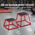 thumbnail image 2 of KFFKFF Jumping Exercise Box, 12-Inch Elevation, Metallic Plyometric Stand and Agility Leap Box, Non-Slip Workout Step-Up Container for Domestic Gym Practice, Conditioning Power Training, Crimson, 2 of 9