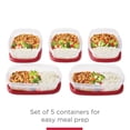 thumbnail image 2 of Rubbermaid EasyFindLids Meal Prep Containers, One Compartment, 5.5 Cup, 5 Pack, 2 of 5