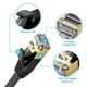 thumbnail image 4 of Cable Ethernet, para red LAN Gigabit Cat 7, cable de conexión RJ45 de alta velocidad, plano, 10 Gbps, 600 Mhz, para PC, color negro, 4 of 5