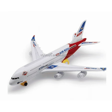 Air Plane A380 Toy Kids Bump and Go  Red