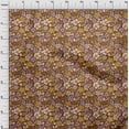 thumbnail image 4 of oneOone Viscose Chiffon Brown Fabric Asian Floral Sewing Fabric By The Yard Printed Diy Clothing Sewing Supplies 42 Inch Wide, 4 of 4