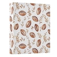 Three Ring Binder Rugby Brown Leaves Tile 1.5 Inch Round Binder D-Rings ...