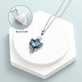 thumbnail image 5 of Urn Necklace for Ashes eagle Stainless Steel Cremation Jewelry Heart Crystal Ashes Pendank Keepsake Memorial Urn Jewelry for Men Women, 5 of 7