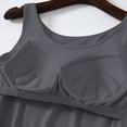 thumbnail image 5 of Built in Bra Tank Tops for Women Summer Casual Scoop Neck Spaghetti Straps Camisole Plus Size Athletic Workout Tops Gray 2XL, 5 of 6
