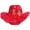 Red+Gold, variant on Hsqqdc Polyester Red Snowflake Plush Western Cowboy Hat for Adults Holiday Party 1-Piece