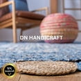 thumbnail image 3 of DN HANDICRAFT Traditional Hallway Rug Carpet for Bedroom Multi Color Hand Braided Reversible Jute Cotton Denim Indian Rectangle Area Rug (3x6 Sq Feet), 3 of 5