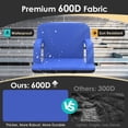 thumbnail image 4 of DKMOCO 25" Extra Wide Dual Side Heated Stadium Seats for Bleachers with Back Support, Folding Bleacher Seat with Storage Pockets for Outdoor Camping Games Sports,Blue(No Battery), 4 of 9