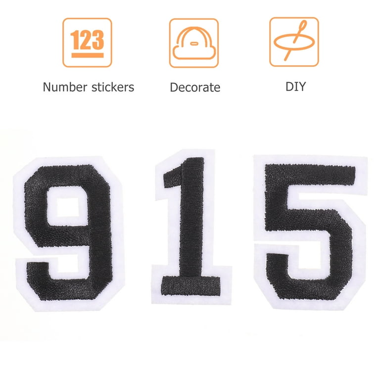 2 Sets of Self Adhesive Numbers Sticker T-Shirt Numbers Stickers Football  Sports Shirt Numbers Stickers 