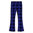 thumbnail image 4 of OGLCCG Teens Girls Plaid Flare Leggings High Waist Soft Thermal Fleece Lined Athletic Yoga Pants Casual Winter Warm Bell Bottoms 5-16 Years, 4 of 5