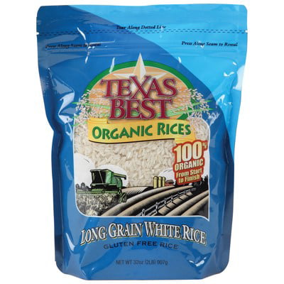 Texas Best Organic Rices Gluten Free Long Grain White Rice, 32