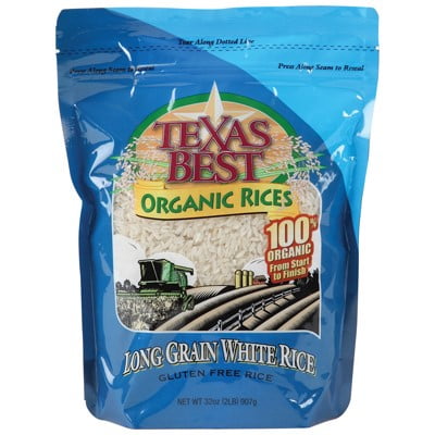 Texas Best Organic Rices Gluten Free Long Grain White Rice, 32 (Best Long Grain Rice)