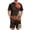 Beige, variant on Leidass Mens Pajama Set Short Sleeve Crewneck Sleepwear Set Casual Lounge Set with Shorts Relaxed Fit Graphic Print Beige L