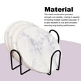 thumbnail image 5 of Coaster Holder, 2pack 4" - Iron Metal Coaster Storage Rack for Both Round and Square, Holds 6 Coasters (Black), 5 of 6