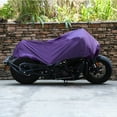 thumbnail image 2 of Unique Bargains 210T Motorcycle Half Cover Outdoor Waterproof Rain Dust UV Protection Purple M, 2 of 7
