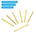 thumbnail image 4 of Uxcell Bar Links for Jewelry Making, 20mm/0.79" Stick Strip Earring Connectors 2 Hole, Golden 200Pack, 4 of 6