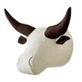 thumbnail image 1 of Decoración de pared con cabeza de animal en 3D para colgar en la pared, ideal para habitación infantil y sala de estar. Buffalo 24x30cm, 1 of 9