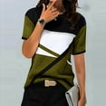 thumbnail image 2 of LYXSSBYX Womens T Shirts Graphic Tees Trendy Women's Casual Geometry Printed T-Shirt Short Sleeve Blouse Round Neck Casual Tops, 2 of 3