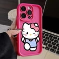thumbnail image 3 of Sanrio Ins Hello Kitty Phone Case For iPhone 14 13 11 12 15 Pro Max XR XS Max 7 8 Plus SE2 Y2k Girl Gift Silicone Antifall Cover, 3 of 5