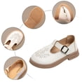 thumbnail image 4 of Dpytoraw Children Shunky Heel Flower Sandals Fashion Princess Shoes Performance Sandals Children Shoes Girls Sandals For Wedding Size 2, 4 of 5