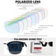 thumbnail image 5 of Gafas de Sol MEETSUN Clásicas Retro Semi Sin Montura UV400 Paquete de 2, 5 of 6