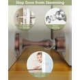 thumbnail image 2 of GoXteam Magnetic Door Stoppers 2 Pack, Stainless Steel Door Stops for Wall and Floor Mounting, Door Holder Keep Door Open, Double-Sided Adhesive Tape, Red Bronze, 2 of 7