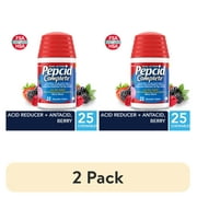 (2 pack) Pepcid Complete Acid Reducer + Antacid Chews, Berry, 25 Count