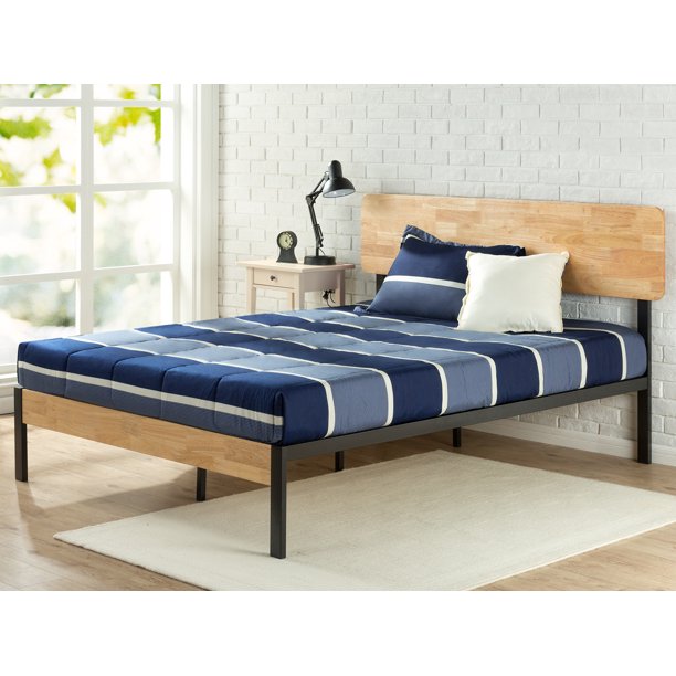 Zinus Olivia 41 Metal And Wood Platform Bed Frame Full Walmart Com Walmart Com