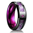 thumbnail image 1 of 16 Colors Fashion 8mm Titanium Celtic Dragon Rings For Men Inlay ColorFul Carbon Fiber Men Stainless Steel Rings Wedding Band Style 26 10, 1 of 6