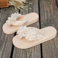 thumbnail image 5 of Dakaela Womens 3D Floral Sandals Non Slip Summer Dressy Thong Flip Flops Yoga Mat Comfortable Backless Walking Slides Slippers Size 6-10, 5 of 7