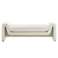 thumbnail image 3 of Modway Waverly 17" Upholstered Modern Boucle Fabric Bench in Ivory, 3 of 3