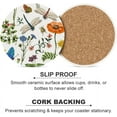 thumbnail image 6 of Round Drink Coasters, 1 Pcs Butterflies Dragonflies Beetles Absorbent Ceramic Coaster with Cork Base for Coffee Cups Housewarming Gift for Home Decor, 6 of 6