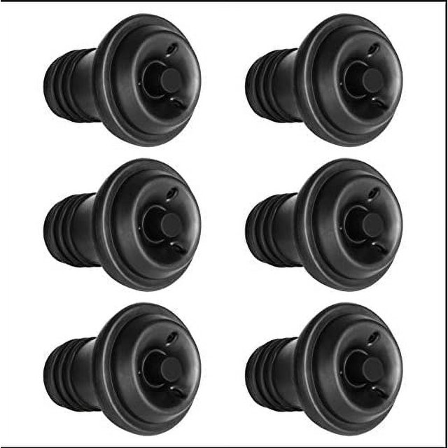 Tapones de vacío, tapones de vino, sellador de botellas reutilizable para mantener el vino fresco (6 tapones)