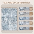 thumbnail image 5 of Roxstand Washable Rugs 8x10, Abstract Distressed Area Rugs for Living Room, Non Slip Accent Bedroom Rug (8'x10', Blue), 5 of 11