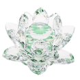 thumbnail image 2 of Crystal Lotus Flower Crafts Paperweights Glass Lotus Crystal Lotus Flower Model Green, 2 of 8