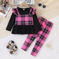 thumbnail image 2 of yboeqw Girl Clothes 2 Piece Toddler Girl Fall Long Sleeve Ruffle Shirt Cute Legging Clothing Sets for 2T 3T 4T 5T 6T,Size 5-6 Years, 2 of 9