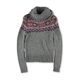 thumbnail image 1 of Suéter de punto estampado Aeropostale para mujer gris extragrande, 1 of 1