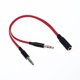 thumbnail image 1 of Cable de audio de 3,5 mm 1 a 2 Adaptador de micrófono para auriculares de computadora de un solo orificio Rojo, 1 of 6