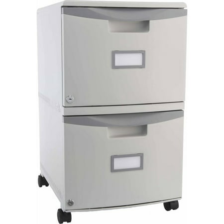 Storex 2 Drawer Mobile File Cabinet With Lock And Casters Legal