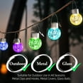 thumbnail image 6 of 6PK Outdoor Hanging Solar Lights Solar Powered Crackle Glass Ball Lights Waterproof Tree Hanging Outdoor Globe Lights with Hook and Clip for Garden Balcony Patio, 6 of 7