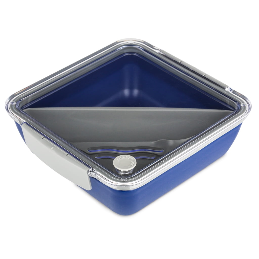 Zell Lunch Box with Compartment and Snap Lock Lid Removable