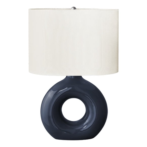 Lighting - 24"h - Table Lamp - Blue Ceramic - Ivory/Cream Shade - Contemporary