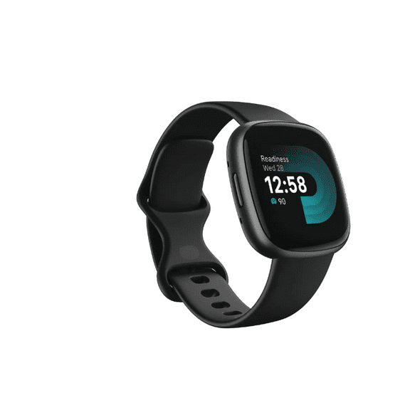 Pre-Owned Fitbit Versa 4 Fitness Smartwatch - Black/Graphite Aluminum