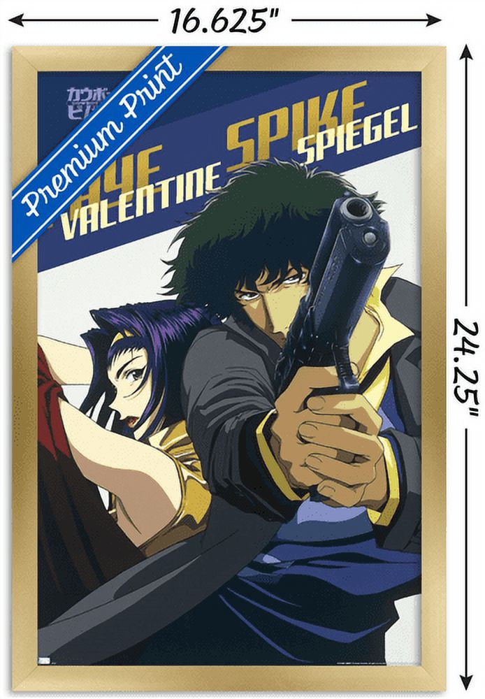 Cowboy Bebop - Spike & Faye Wall Poster, 14.725" x 22.375", Framed